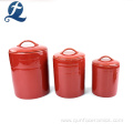 Colorful Of Ceramic Candy Storage Jars With Lid